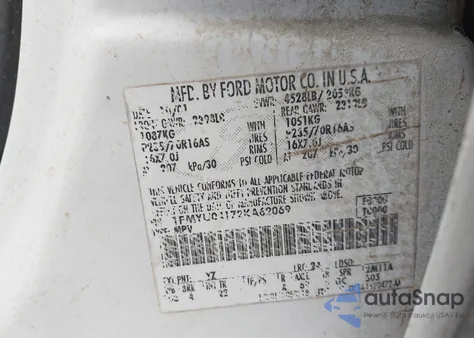 2002 Ford Escape Xlt Choice/Xlt Midnight/Xlt Premium/Xlt Sport z USA, uszkodzony, nr VIN 1FMYU04172KA62069